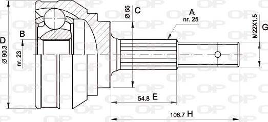 Open Parts CVJ5242.10 - Шарнирный комплект, ШРУС, приводной вал autosila-amz.com