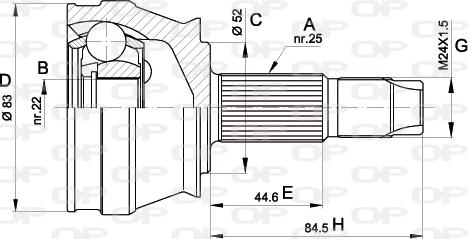Open Parts CVJ5209.10 - Шарнирный комплект, ШРУС, приводной вал autosila-amz.com
