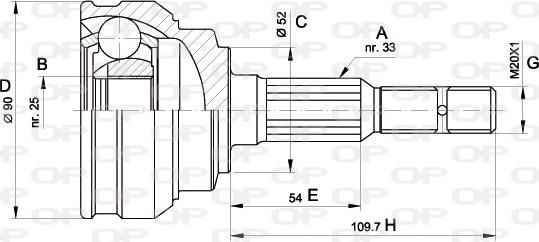 Open Parts CVJ5283.10 - Шарнирный комплект, ШРУС, приводной вал autosila-amz.com