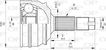 Open Parts CVJ5224.10 - Шарнирный комплект, ШРУС, приводной вал autosila-amz.com