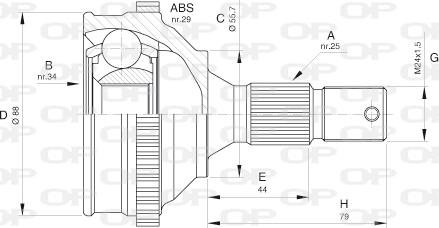 Open Parts CVJ5276.10 - Шарнирный комплект, ШРУС, приводной вал autosila-amz.com