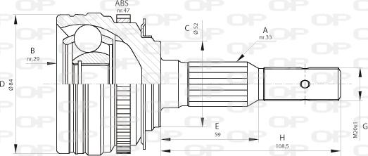Open Parts CVJ5273.10 - Шарнирный комплект, ШРУС, приводной вал autosila-amz.com