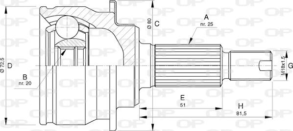 Open Parts CVJ5748.10 - Шарнирный комплект, ШРУС, приводной вал autosila-amz.com