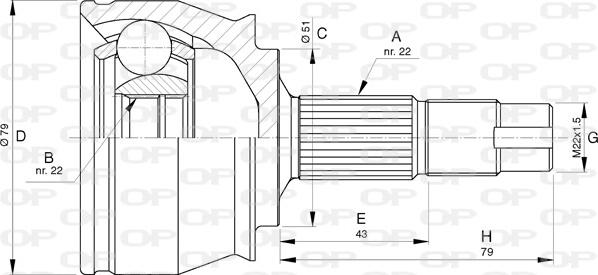 Open Parts CVJ5742.10 - Шарнирный комплект, ШРУС, приводной вал autosila-amz.com