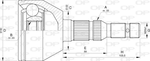 Open Parts CVJ5750.10 - Шарнирный комплект, ШРУС, приводной вал autosila-amz.com