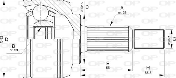 Open Parts CVJ5765.10 - Шарнирный комплект, ШРУС, приводной вал autosila-amz.com