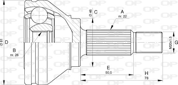 Open Parts CVJ5760.10 - Шарнирный комплект, ШРУС, приводной вал autosila-amz.com