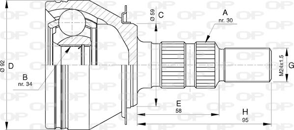 Open Parts CVJ5789.10 - Шарнирный комплект, ШРУС, приводной вал autosila-amz.com