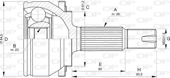 Open Parts CVJ5739.10 - Шарнирный комплект, ШРУС, приводной вал autosila-amz.com