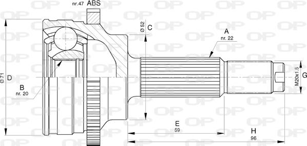 Open Parts CVJ5772.10 - Шарнирный комплект, ШРУС, приводной вал autosila-amz.com