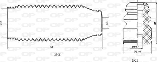 Open Parts DCK5091.04 - Пылезащитный комплект, амортизатор autosila-amz.com