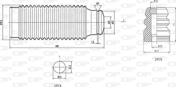 Open Parts DCK5092.04 - Пылезащитный комплект, амортизатор autosila-amz.com