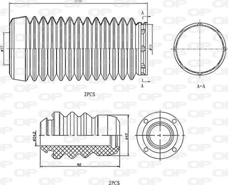 Open Parts DCK5046.04 - Пылезащитный комплект, амортизатор autosila-amz.com
