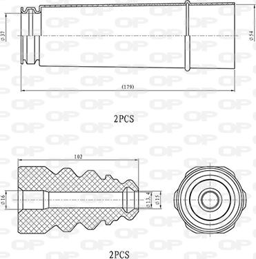 Open Parts DCK5059.04 - Пылезащитный комплект, амортизатор autosila-amz.com