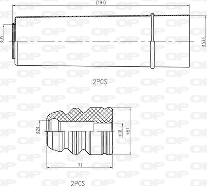 Open Parts DCK5050.04 - Пылезащитный комплект, амортизатор autosila-amz.com
