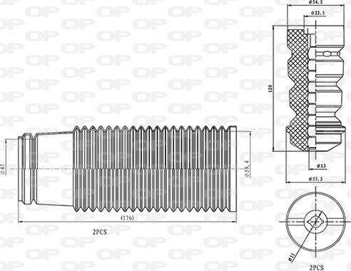 Open Parts DCK5069.04 - Пылезащитный комплект, амортизатор autosila-amz.com