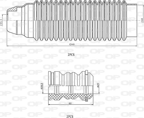 Open Parts DCK5061.04 - Пылезащитный комплект, амортизатор autosila-amz.com