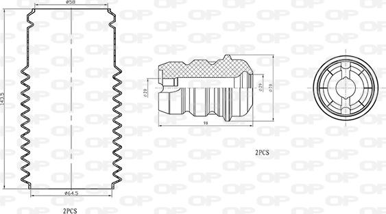 Open Parts DCK5068.04 - Пылезащитный комплект, амортизатор autosila-amz.com