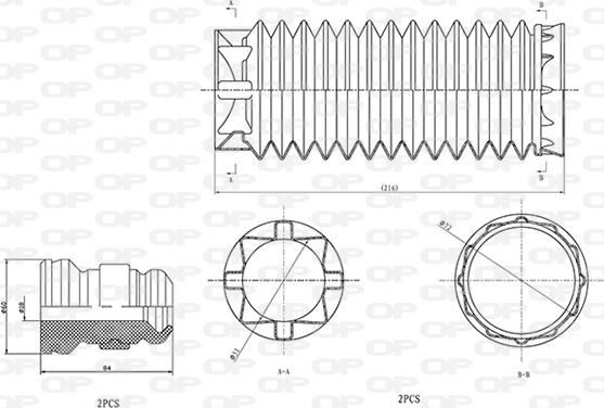 Open Parts DCK5062.04 - Пылезащитный комплект, амортизатор autosila-amz.com