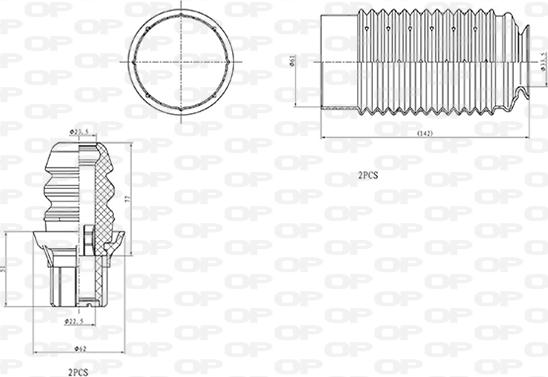 Open Parts DCK5008.04 - Пылезащитный комплект, амортизатор autosila-amz.com