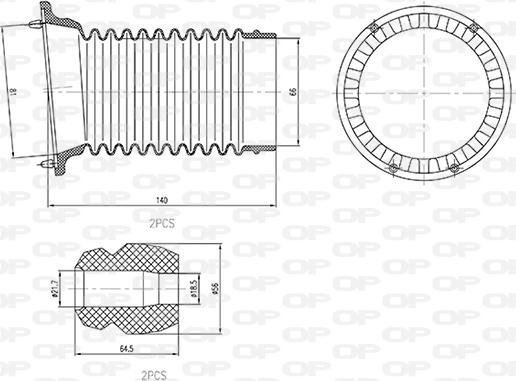 Open Parts DCK5007.04 - Пылезащитный комплект, амортизатор autosila-amz.com