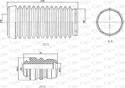 Open Parts DCK5010.04 - Пылезащитный комплект, амортизатор autosila-amz.com