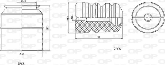 Open Parts DCK5085.04 - Пылезащитный комплект, амортизатор autosila-amz.com