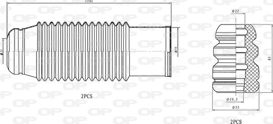 Open Parts DCK5081.04 - Пылезащитный комплект, амортизатор autosila-amz.com
