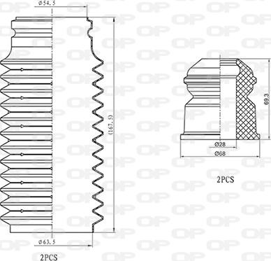 Open Parts DCK5039.04 - Пылезащитный комплект, амортизатор autosila-amz.com