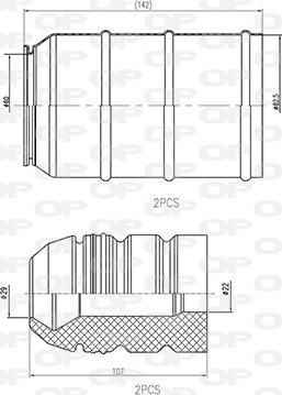 Open Parts DCK5033.04 - Пылезащитный комплект, амортизатор autosila-amz.com