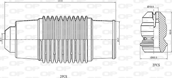 Open Parts DCK5032.04 - Пылезащитный комплект, амортизатор autosila-amz.com