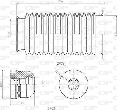 Open Parts DCK5026.04 - Пылезащитный комплект, амортизатор autosila-amz.com