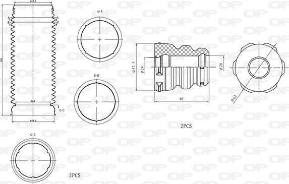 Open Parts DCK5020.04 - Пылезащитный комплект, амортизатор autosila-amz.com