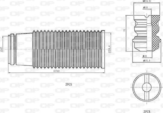 Open Parts DCK5028.04 - Пылезащитный комплект, амортизатор autosila-amz.com