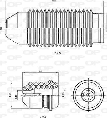 Open Parts DCK5075.04 - Пылезащитный комплект, амортизатор autosila-amz.com