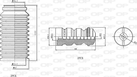 Open Parts DCK5076.04 - Пылезащитный комплект, амортизатор autosila-amz.com