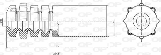 Open Parts DCK5105.02 - Отбойник, демпфер амортизатора autosila-amz.com