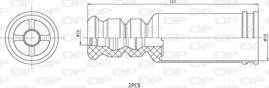 Open Parts DCK5102.02 - Отбойник, демпфер амортизатора autosila-amz.com