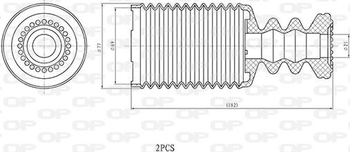 Open Parts DCK5112.02 - Отбойник, демпфер амортизатора autosila-amz.com