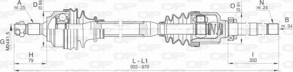 Open Parts DRS6456.00 - Приводной вал autosila-amz.com