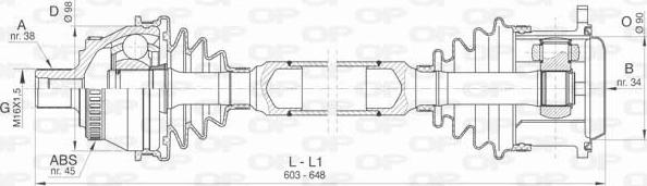 Open Parts DRS6404.00 - Приводной вал autosila-amz.com