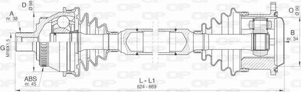 Open Parts DRS6405.00 - Приводной вал autosila-amz.com