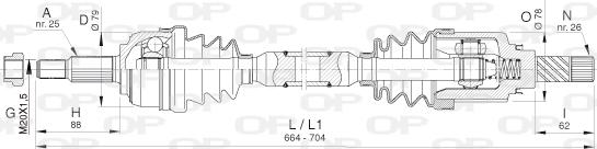 Open Parts DRS6400.00 - Приводной вал autosila-amz.com