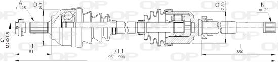 Open Parts DRS6403.00 - Приводной вал autosila-amz.com
