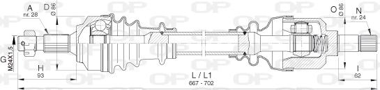 Open Parts DRS6402.00 - Приводной вал autosila-amz.com