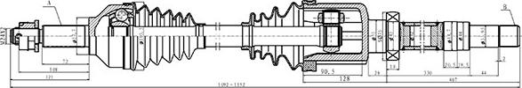 Open Parts DRS6489.00 - Приводной вал autosila-amz.com