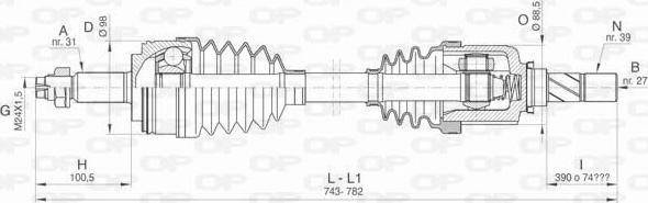 Open Parts DRS6429.00 - Приводной вал autosila-amz.com