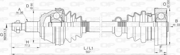 Open Parts DRS6422.00 - Приводной вал autosila-amz.com