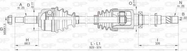 Open Parts DRS6477.00 - Приводной вал autosila-amz.com