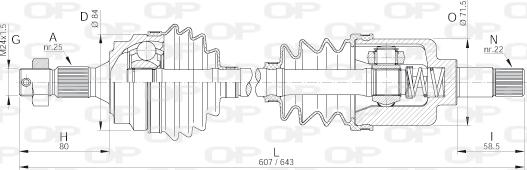 Open Parts DRS6092.00 - Приводной вал autosila-amz.com